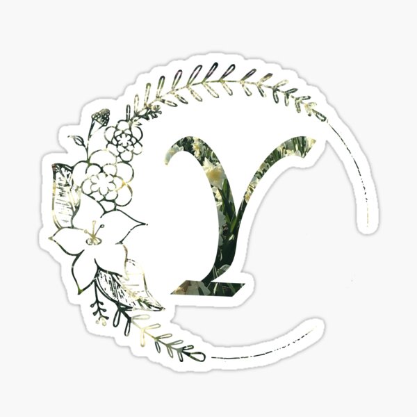 Flowery - Y Sticker