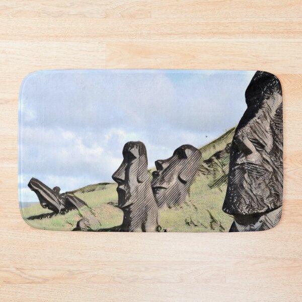 Item preview, Chile Easter Island Moais Ahu Tongariki Colored Sketch designed and sold by D4li98.