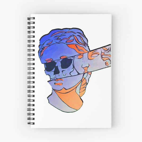 Item preview, Blue & Orange Skull Sculpture designed and sold by LadyMayDesigns9.
