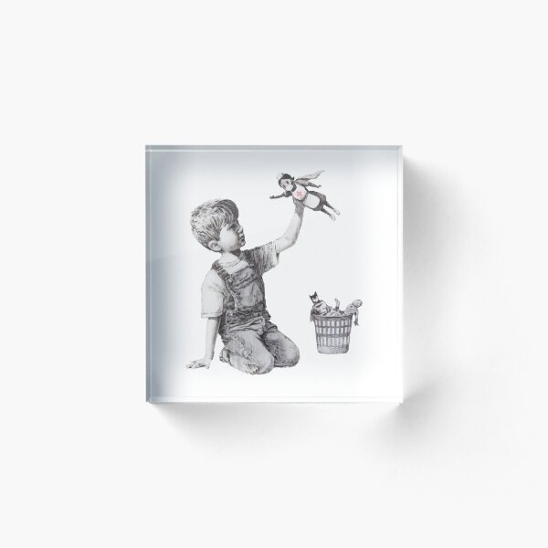BANKSY Superhero Nurse Acrylic Block