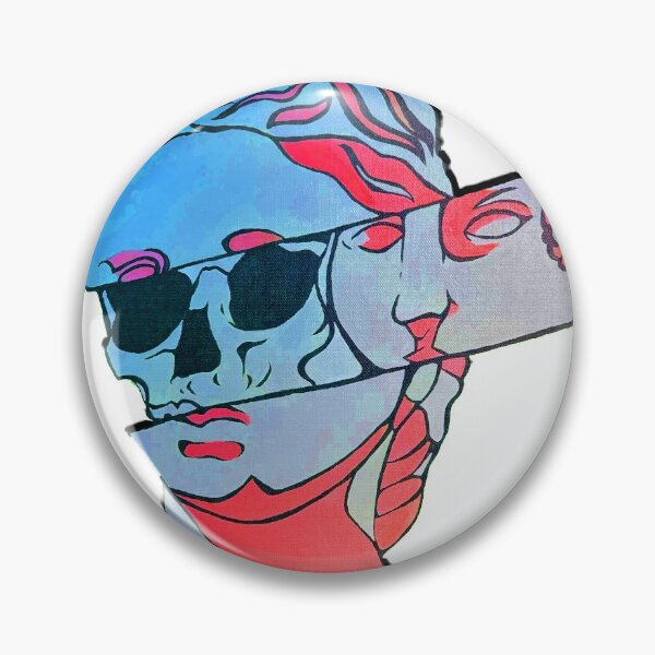 Item preview, Red & Blue Skull Sculpture designed and sold by LadyMayDesigns9.