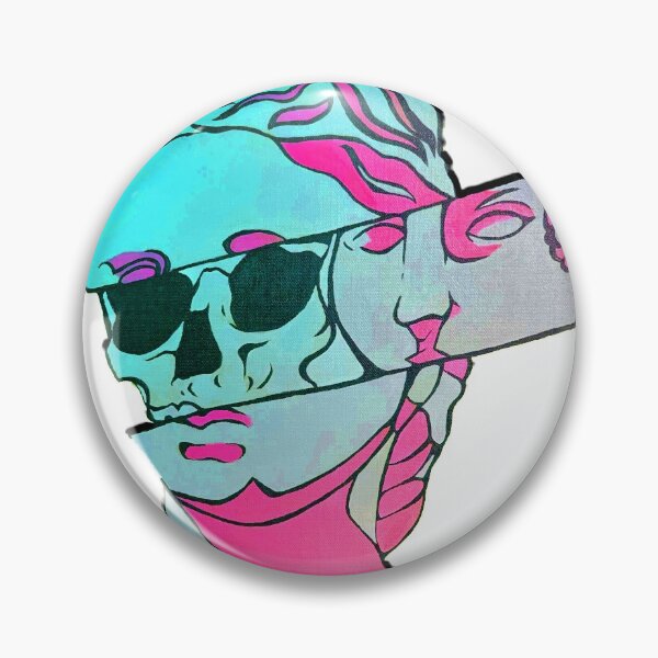Item preview, Teal & Pink Skull Sculpture designed and sold by LadyMayDesigns9.
