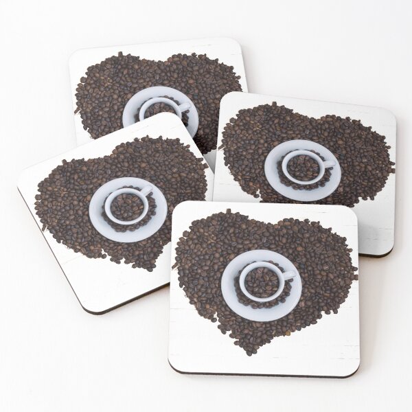 Item preview, Coffee love cup, heart coffee beans designed and sold by corner-shop.