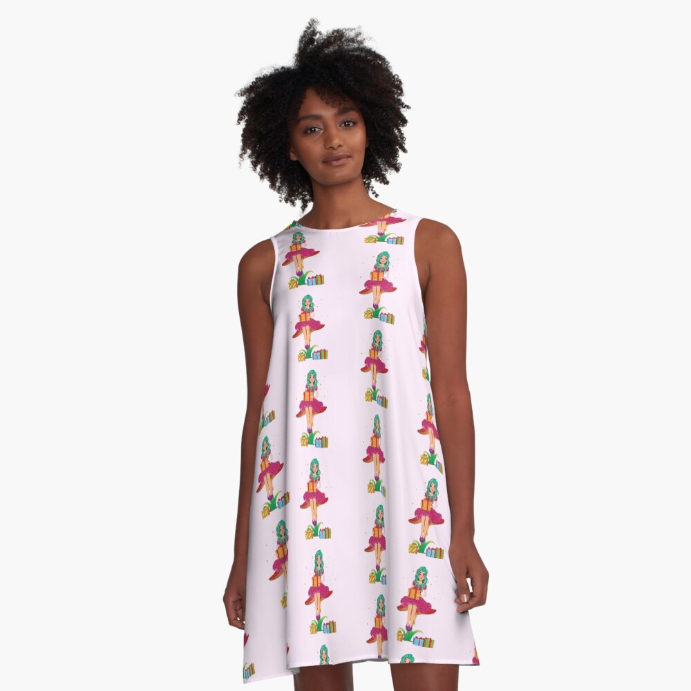 Ruby the Ribbon Fairy With Her Gifts™ A-Line Dress