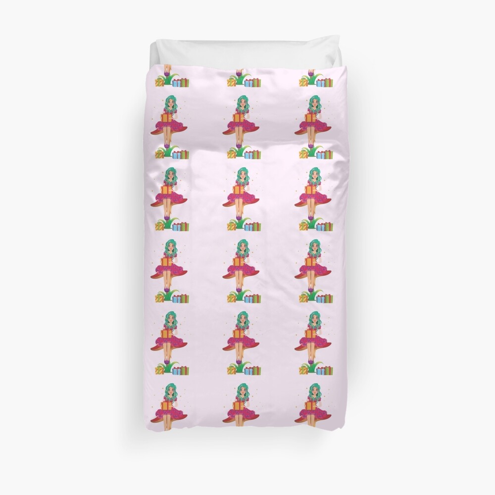 Ruby the Ribbon Fairy With Her Gifts™ Duvet Cover