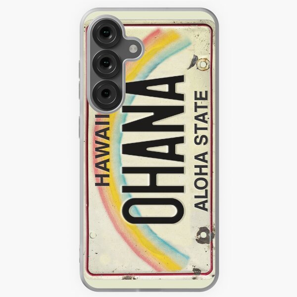 Aperçu de l'œuvre Plaque d'immatriculation hawaïenne vintage Ohana créée et vendue par northshoresign.