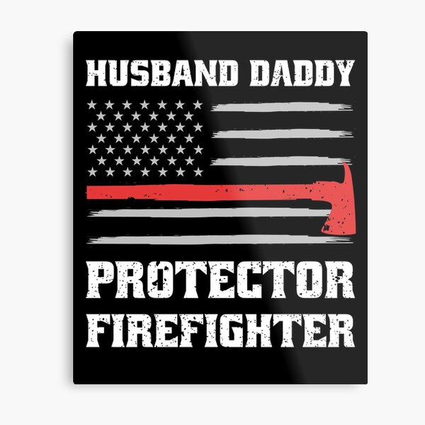 Firefighter Silhouette Metal Prints Redbubble
