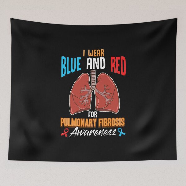 Item preview, Pulmonary Fibrosis Awareness: I Wear Blue and Red designed and sold by friendlyspoon.