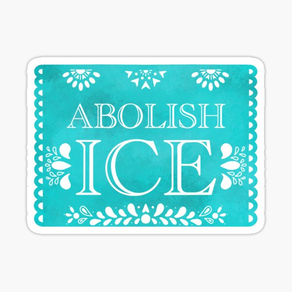 Item preview, Papel picado - Abolish ICE (turquoise) designed and sold by heylookitsruth.