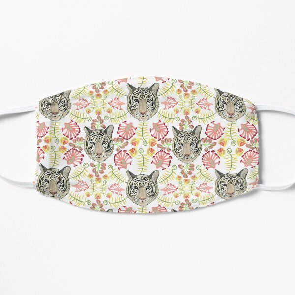 White Bengal Tiger Pattern / White Back Ground Mask