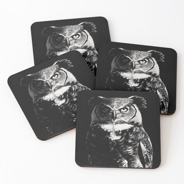 Item preview, Great Horned Dragon Owl dragon spirit on design of owls face designed and sold by Stanley Morrison.