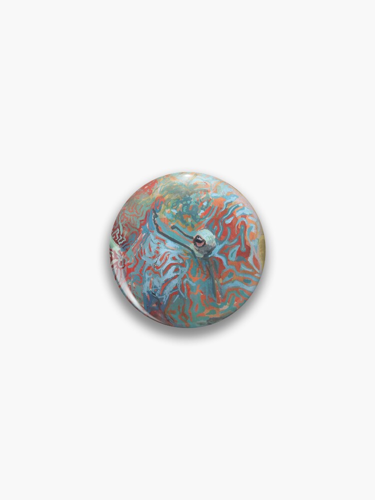 Thumbnail 1 of 3, Pin, Endangered animal Alphabet - Humphead Wrasse designed and sold by EricaBottger.
