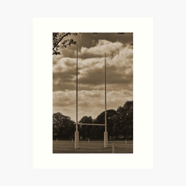 Item preview, Rugby goal post at Rugby School designed and sold by Avril Harris.