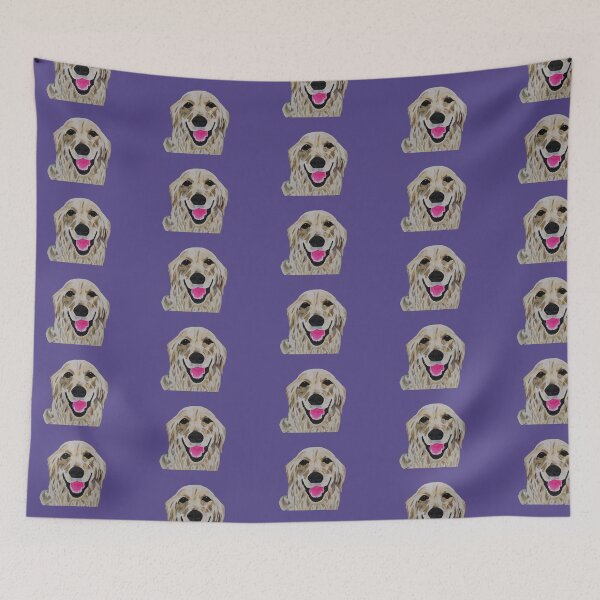 Item preview, Rowan II, Canine Assisted Therapy Golden Retriever with Purple Background designed and sold by Amanda A. Anthony.