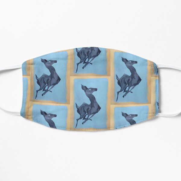 Ghostly Leaping Blue Deer Mask
