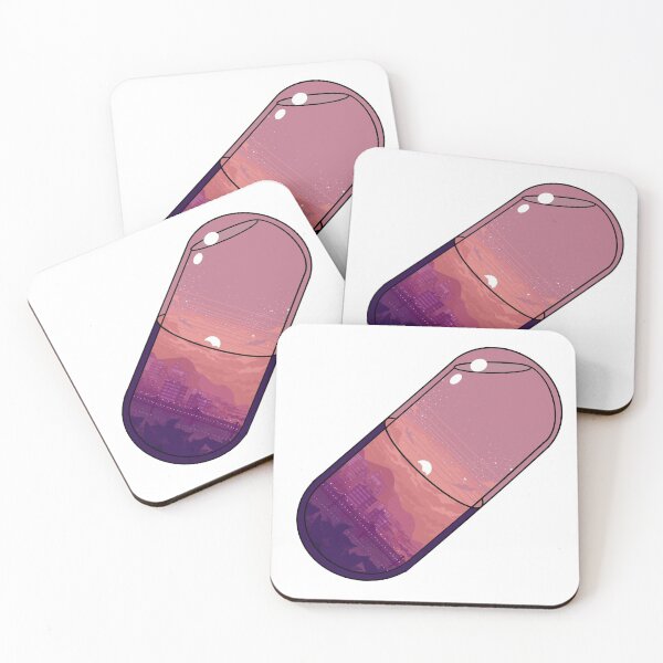 Item preview, Aesthetic Pink Sky Pill Capsule - Overlook the City designed and sold by CAndersonsworld.