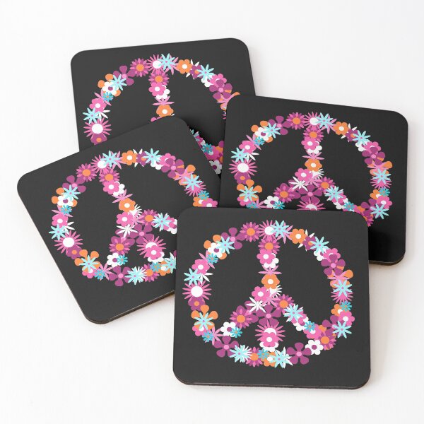 Item preview,  who love peace and flowers: peace sign made of colorful flowers. designed and sold by Jelisandie.
