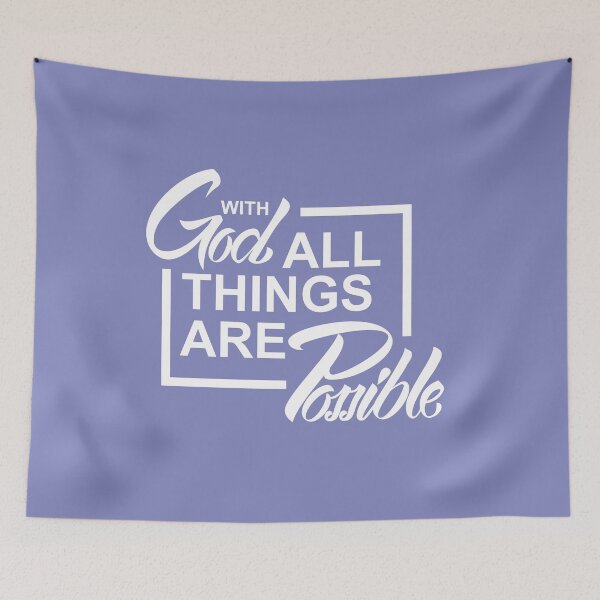 Item preview, "With God all things are possible" christian quote designed and sold by ZalinaKadyrova.
