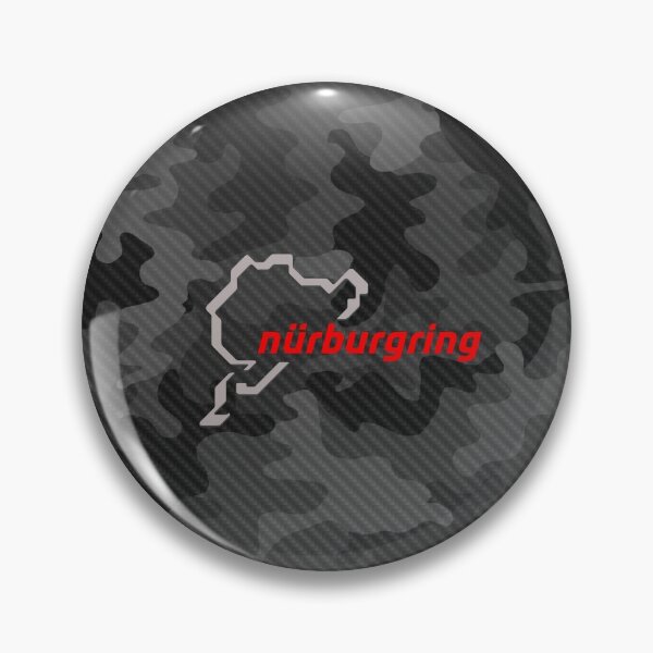 Item preview, Nürburgring Nordschleife logo on carbon camouflage – racing track design designed and sold by Road To Track.