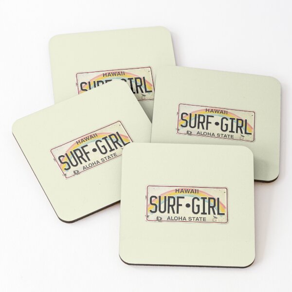Item preview, Vintage Hawaii License Plate Surf Girl designed and sold by northshoresign.