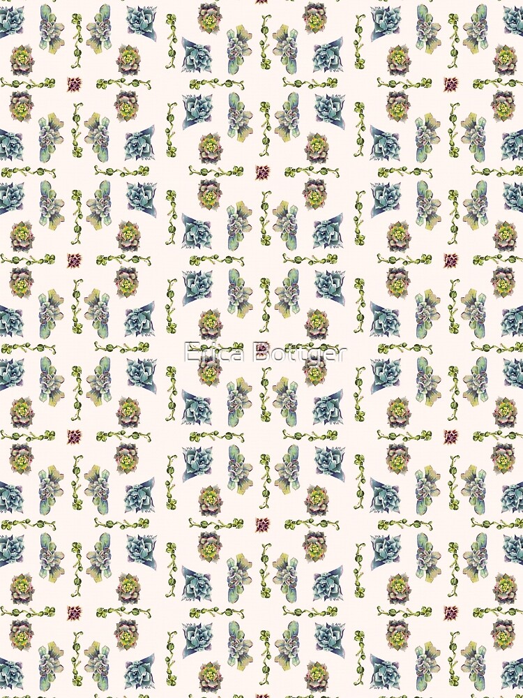 Summer Succulents, Spring Day - Pattern by EricaBottger