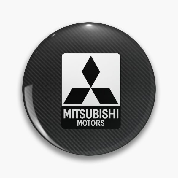 Item preview, Mitsubishi Motors Black & White Logo on Carbon Fiber Background – JDM Racing Design designed and sold by Road To Track.
