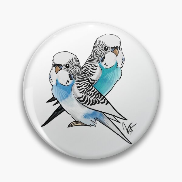 Item preview, Two Budgies designed and sold by Jennifer Stolzer.