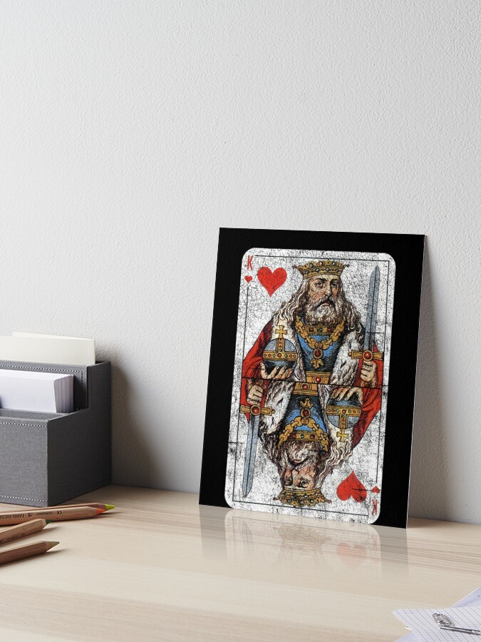 Queen of Hearts Playing Card Art Board Print for Sale by vladocar