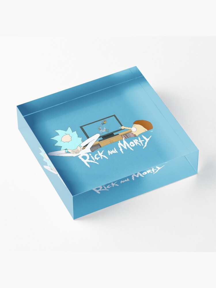 Alternate view of Rick and Morty - Watching TV Acrylic Block