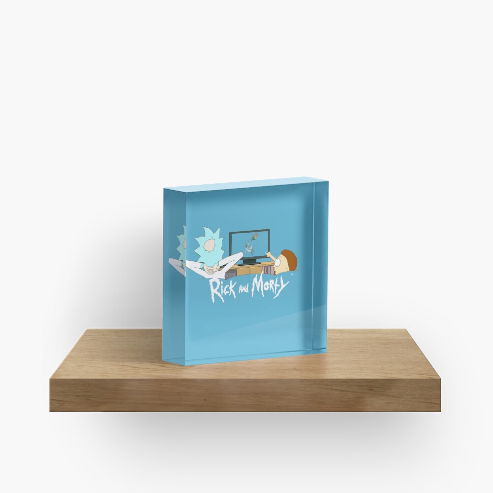 Rick and Morty - Watching TV Acrylic Block