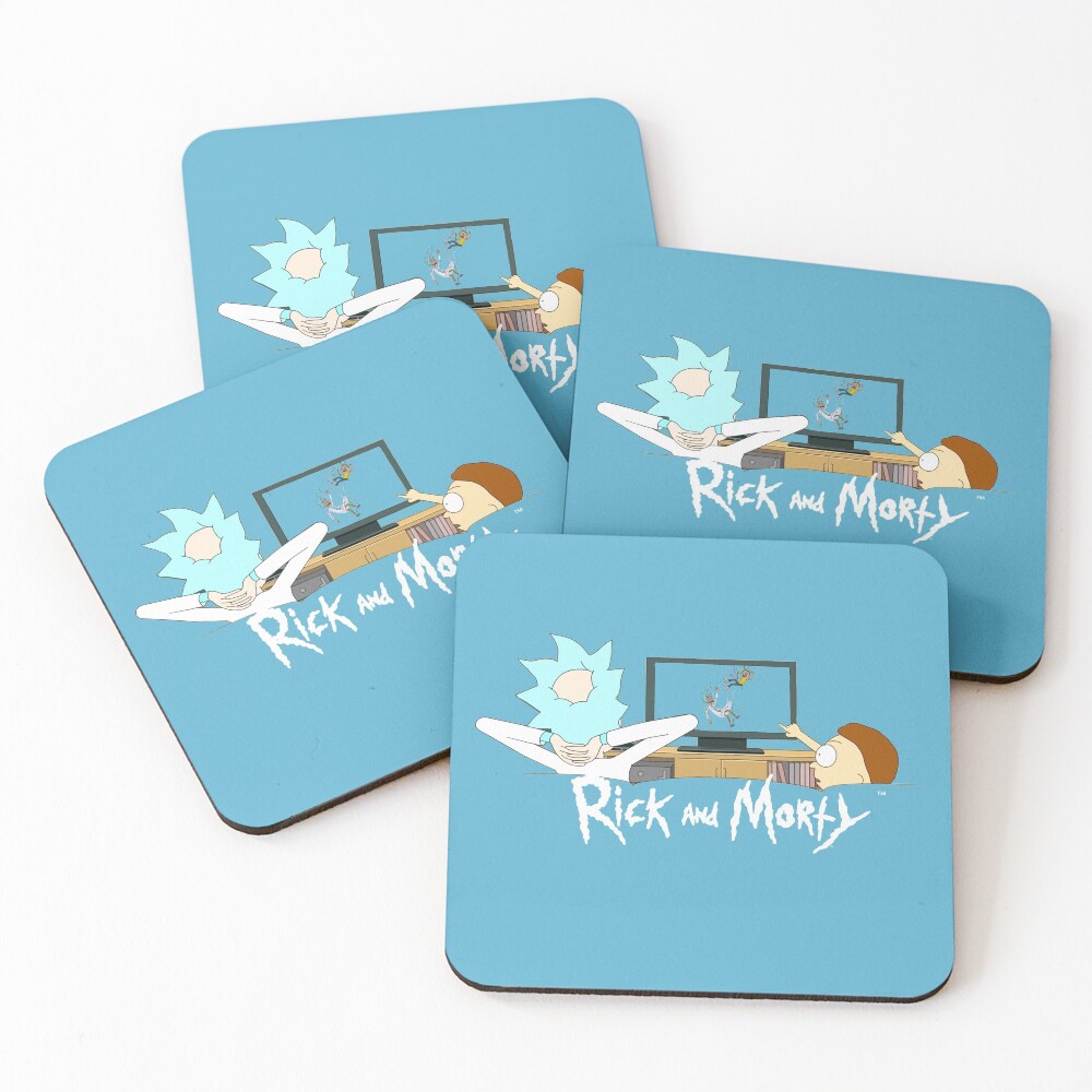 Rick and Morty - Watching TV Coasters (Set of 4)