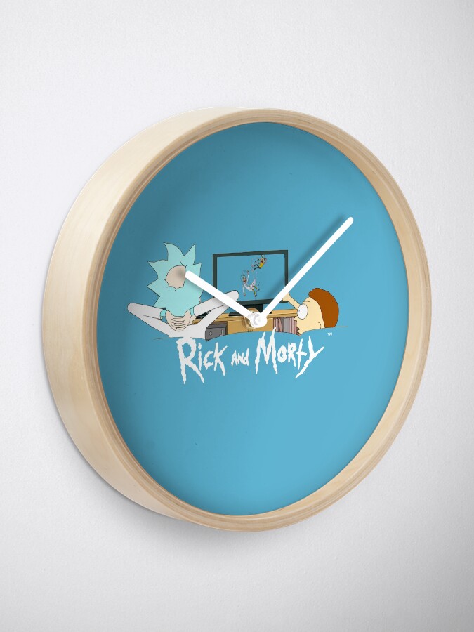 Alternate view of Rick and Morty - Watching TV Clock