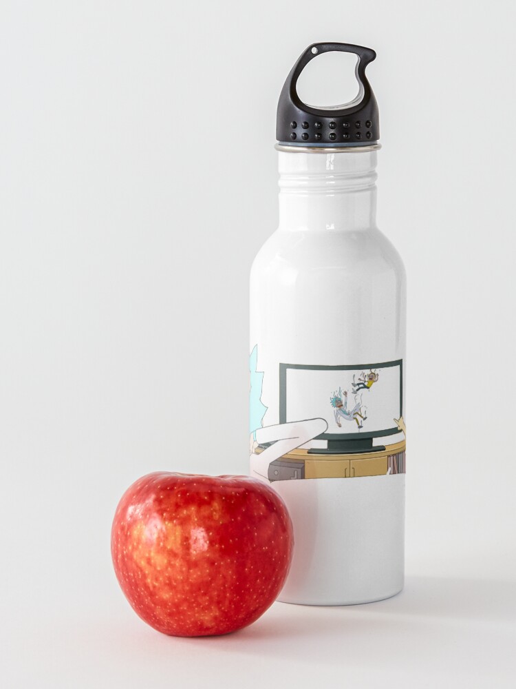 Alternate view of Rick and Morty - Watching TV Water Bottle