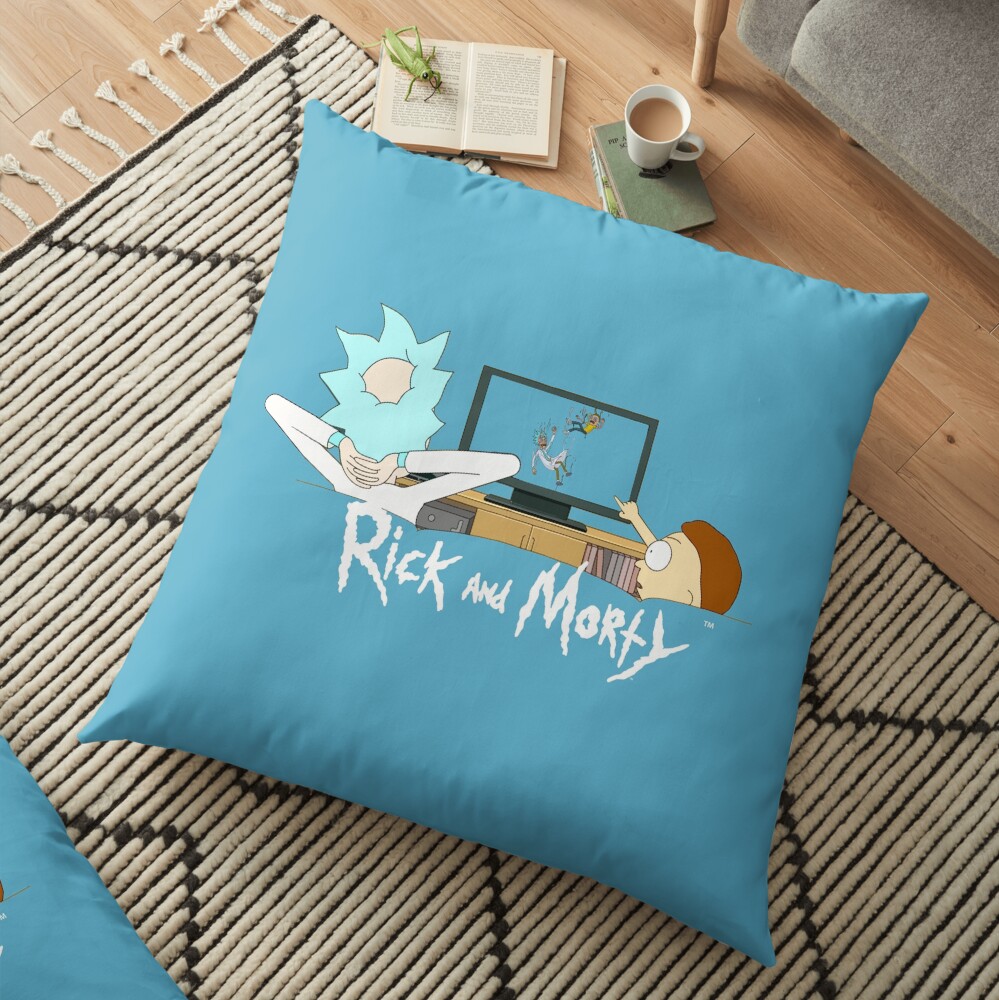 Rick and Morty - Watching TV Floor Pillow