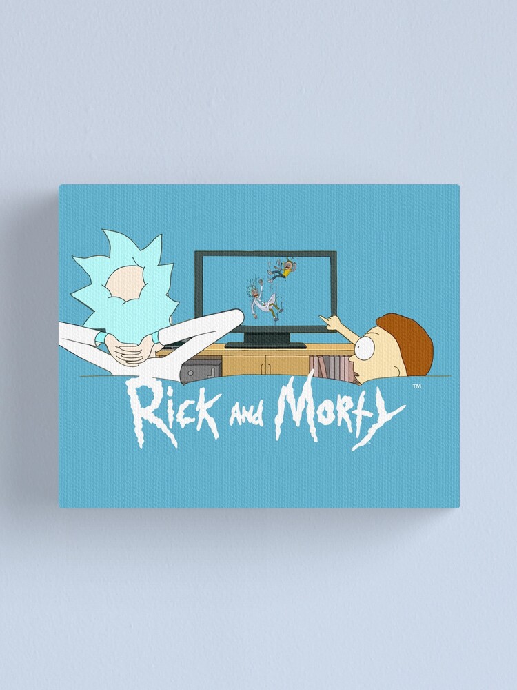 Alternate view of Rick and Morty - Watching TV Canvas Print
