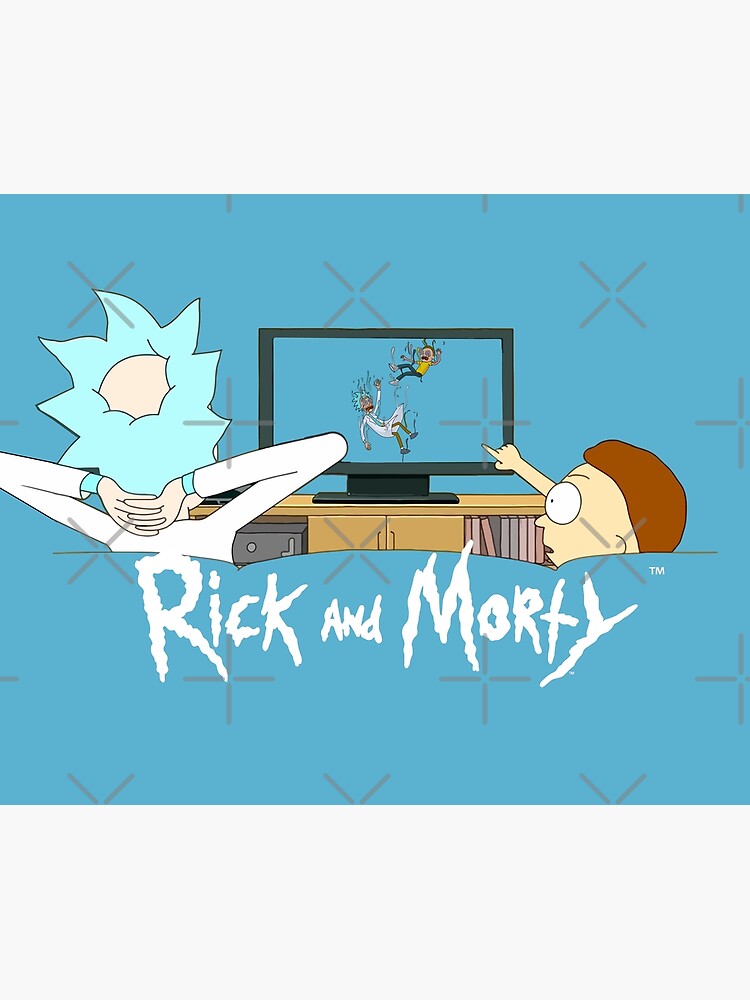 Rick and Morty - Watching TV by WaltTheAdobeGuy