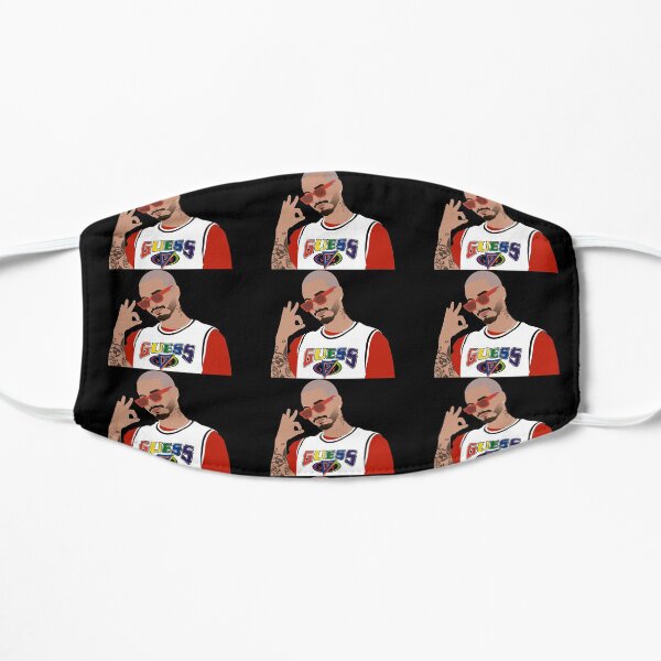 J Balvin Mascarilla plana