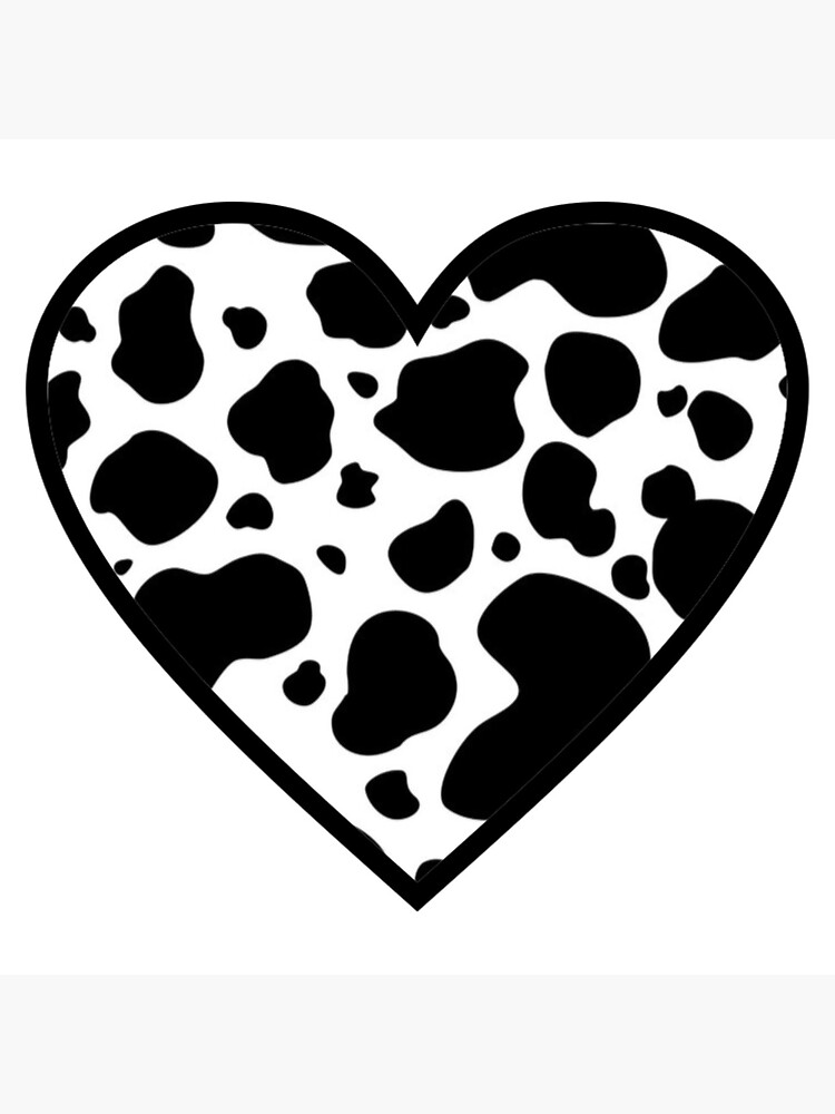 "Cow print heart" Sticker for Sale by kattherine | Redbubble