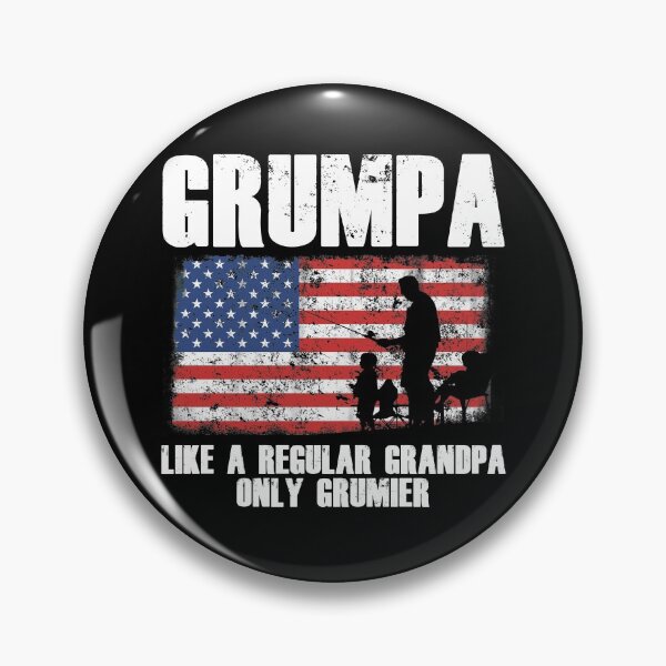 Item preview, Grumpa Like A Regular Grandpa Only Grumpier TShirt Gift American Flag Fishing designed and sold by rhonstoppable27.