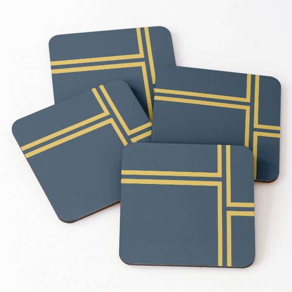 Item preview, Strong Deco - Minimalist Geometric in Light Mustard and Navy Blue designed and sold by kierkegaard.