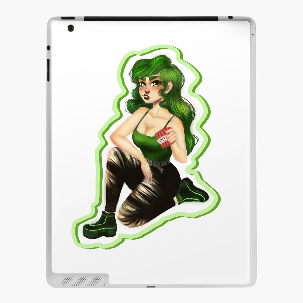 Minecraft Creeper Girl Illustration Meme iPad Case & Skin for Sale by  Destinyplayer