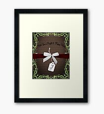 Silver & Red Framed Print