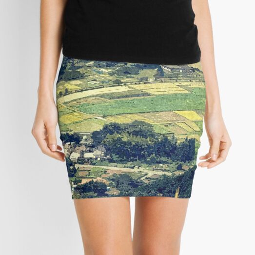Rural Japan Rice Fields Forest Countryside Village Mini Skirt