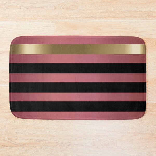 Item preview, Rose Gold and Black Stripes designed and sold by DonnaSiggy.