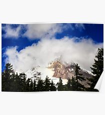 Mt. Hood among Clouds (July) Poster