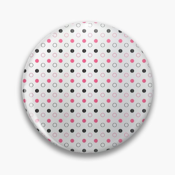 Item preview, Pink, White and Black Dots on White Satin designed and sold by DonnaSiggy.