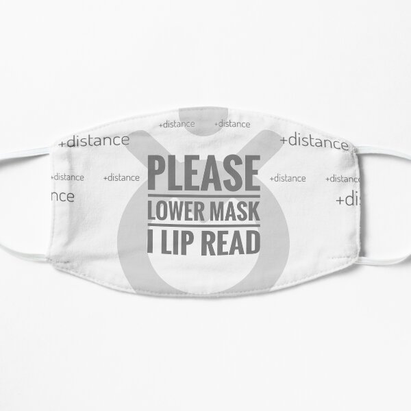 "Distant Distance Lipreader Mask" Reusable Fabric Face Mask by Jenny Meehan Mask