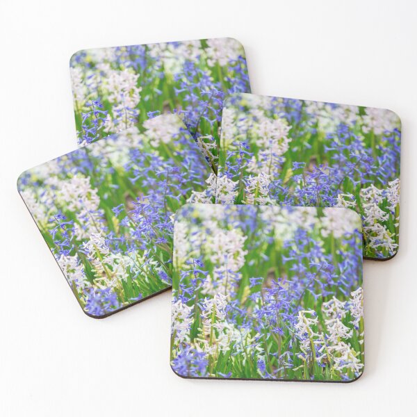 Item preview, White and blue flower field designed and sold by Cvail73.