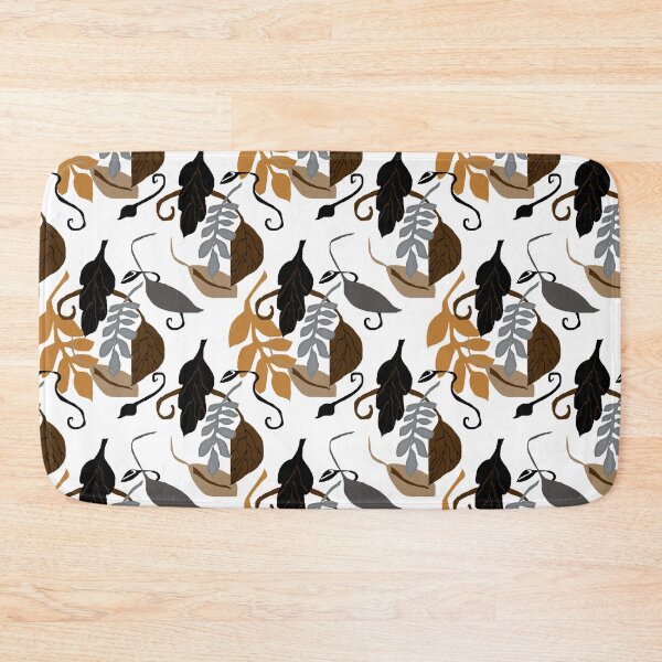 Item preview, Gray Brown Black Neutral Leaves designed and sold by bloomingvine.