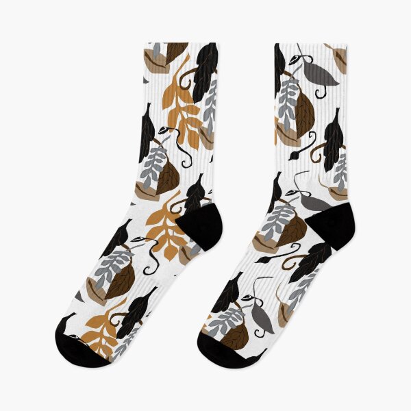 Item preview, Gray Brown Black Neutral Leaves designed and sold by bloomingvine.